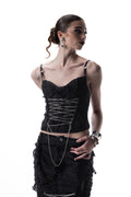 Ripped Skin Top lacé
