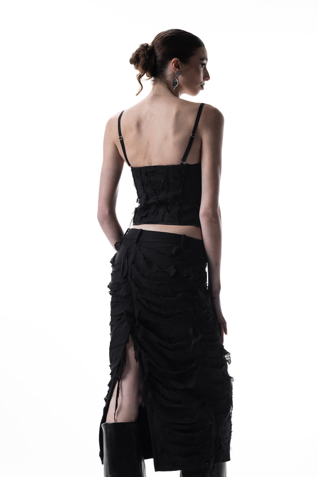 Ripped Skin Top lacé