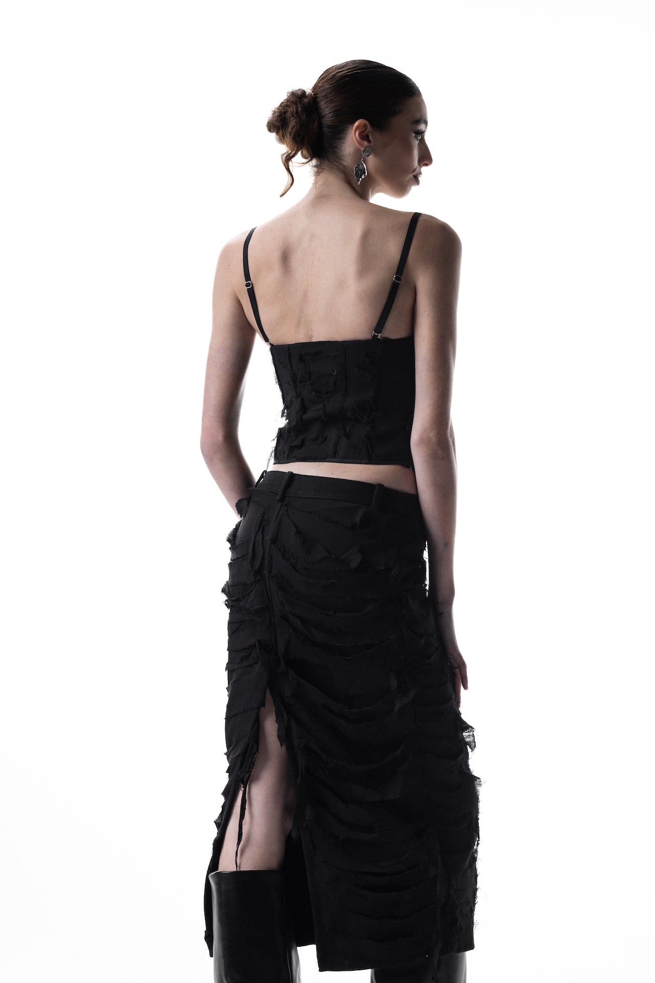 Ripped Skin Top lacé